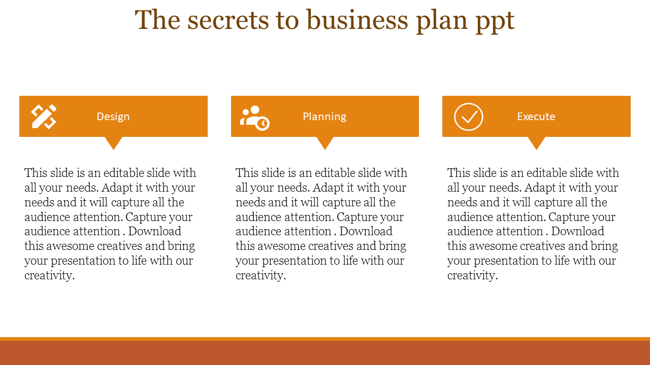 Free - Business Plan PPT Template Presentation Designs